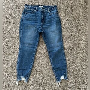 The Loft Curvy High Waist Skinny Ankle jeans